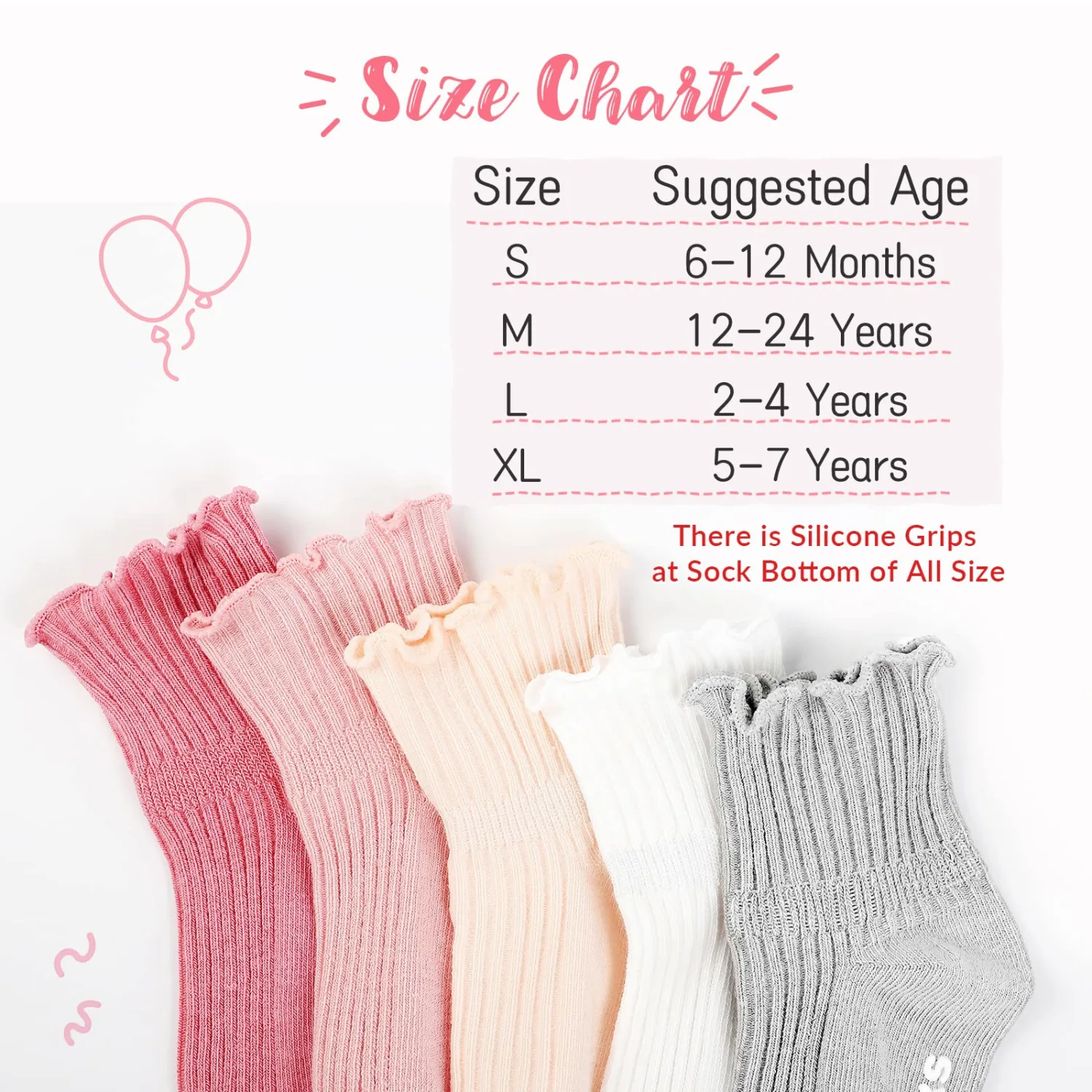 Witwot Baby Girls Boys Ruffles Ankle Socks Toddler Cotton Dress Sock 6M - 7Y