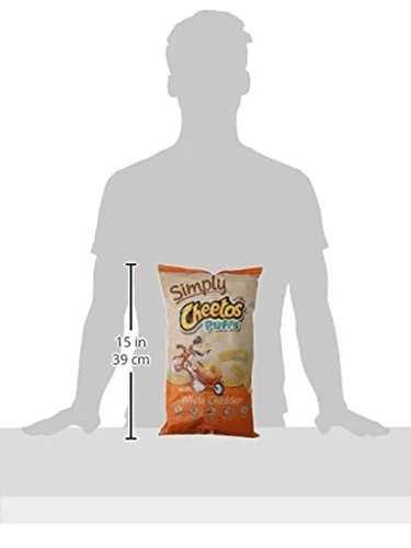Cheetos Puffs Cheese Snacks, Simply White Cheddar Puffs 8 Ounce (pack of 4)