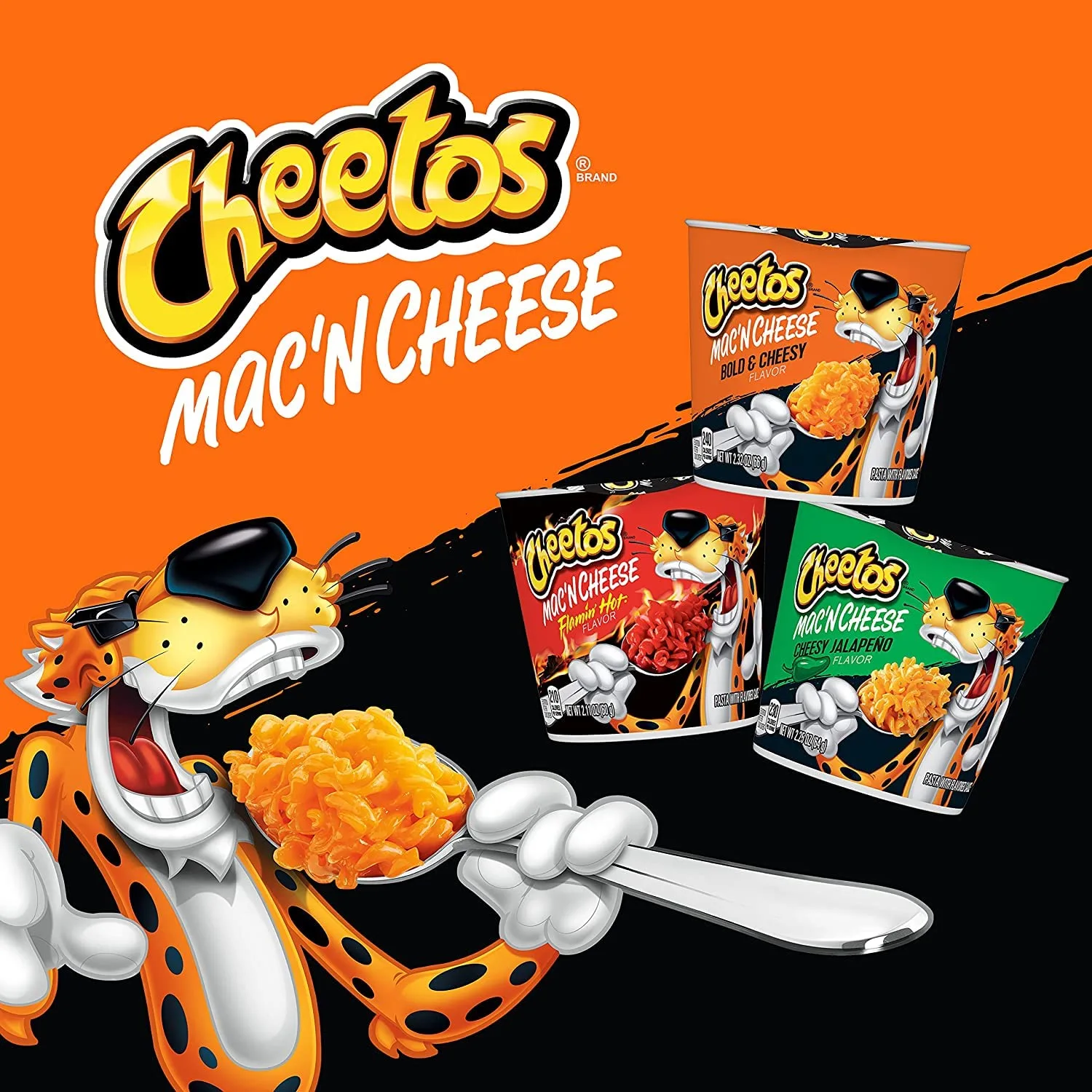 Mac N Cheetos Cheesy Jalapeno, 2.25 Oz, 4 Pack Tubs