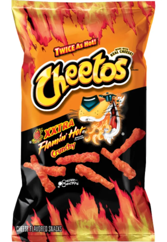 Frito Lay, Cheetos Cheese Flavored Snacks Xxtra Flamin' Hot Flavored, Crunchy, 8.5 Ounce