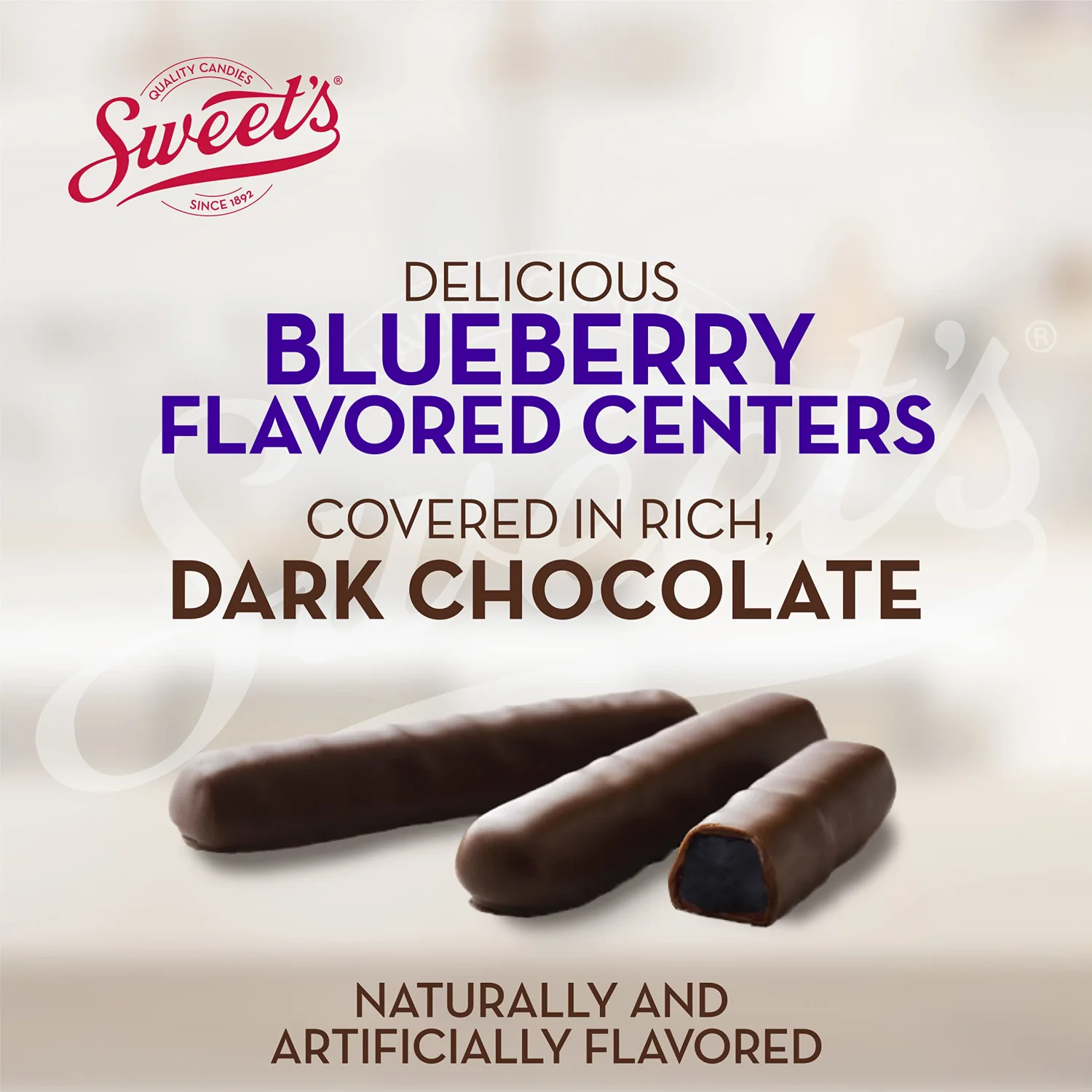Sweet Candy Company Dark Chocolate Blueberry Sticks - Gourmet Chocolate Covered Sticks, Chocolate Fruit Flavored Sticks, Gift Idea for Holidays, Gluten Free, Kosher - 10.5 oz Box
