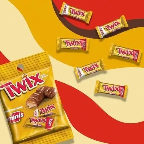 (2pack) TWIX Caramel Minis Size Chocolate Cookie Candy Bars