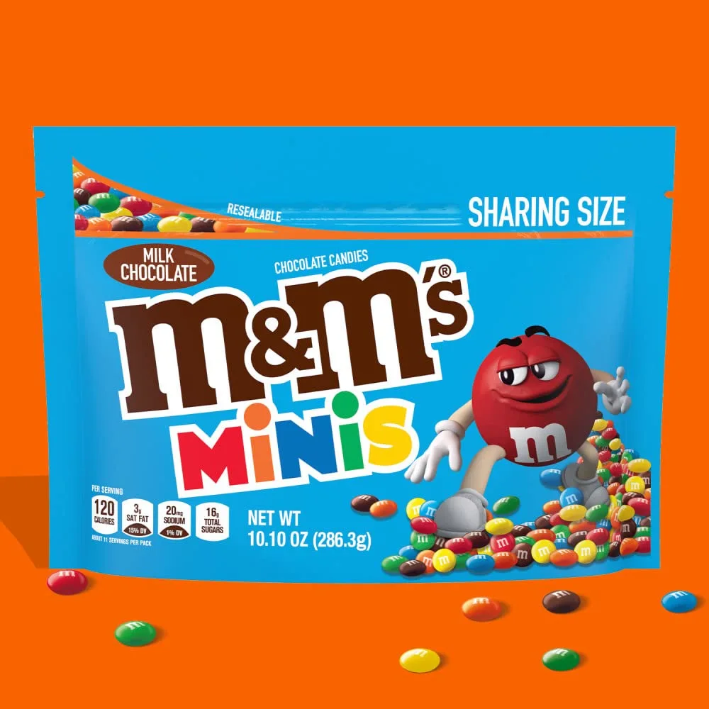 M&M'S Minis Milk Chocolate Candy, Sharing Size 10.1 oz Bag