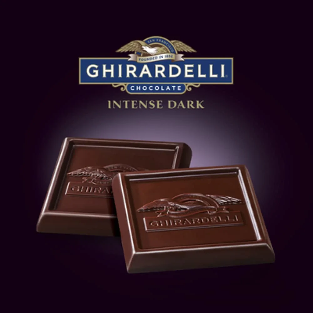 Intense Dark 72 Percent Cacao Dark Chocolate Squares (Pack of 50)