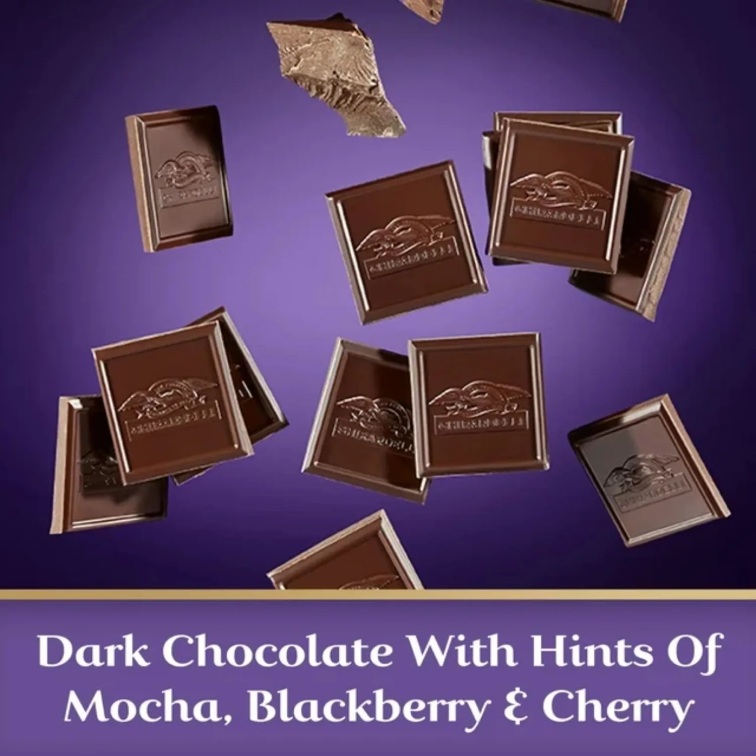 Intense Dark 72 Percent Cacao Dark Chocolate Squares (Pack of 50)