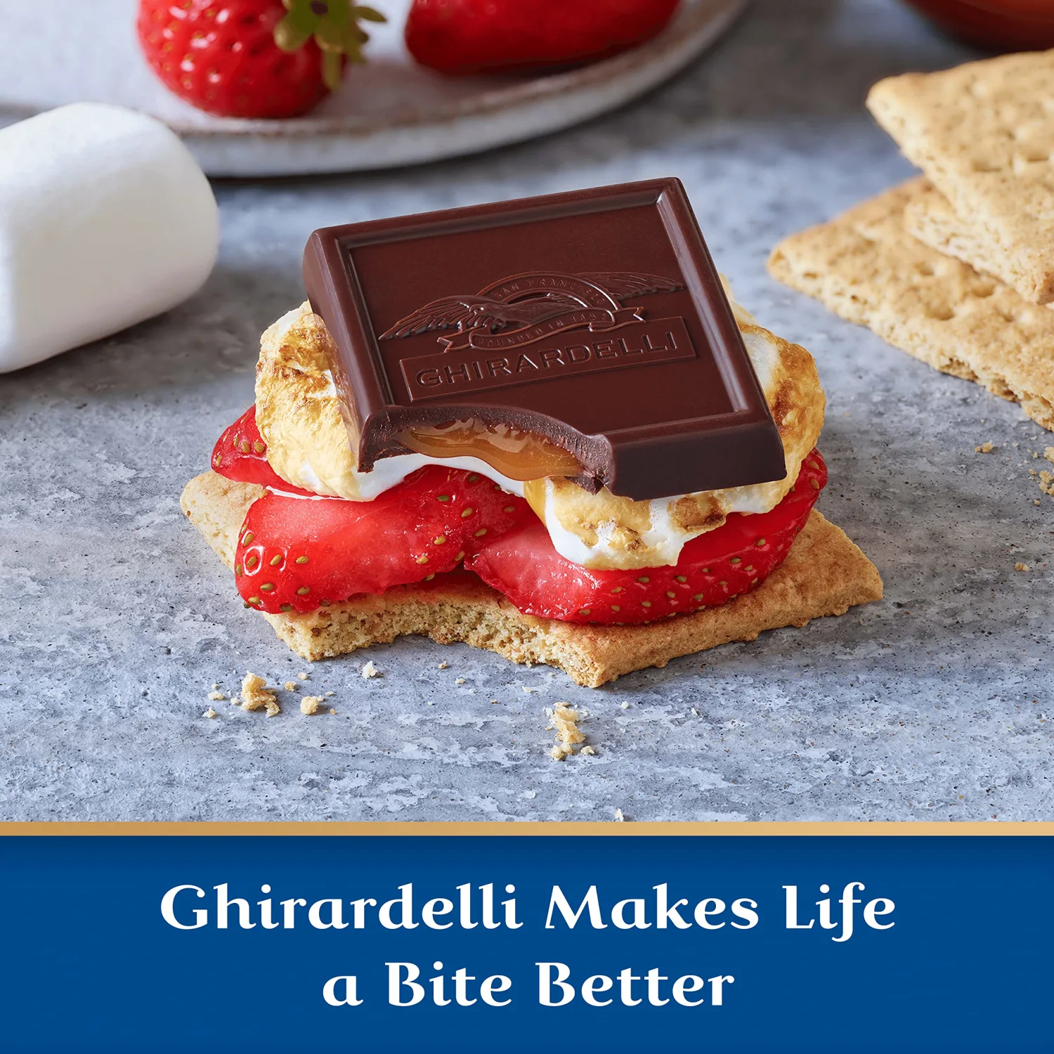 GHIRARDELLI Sea Salt Caramel Dark Chocolate Squares Bar, 4.8 Oz Bar