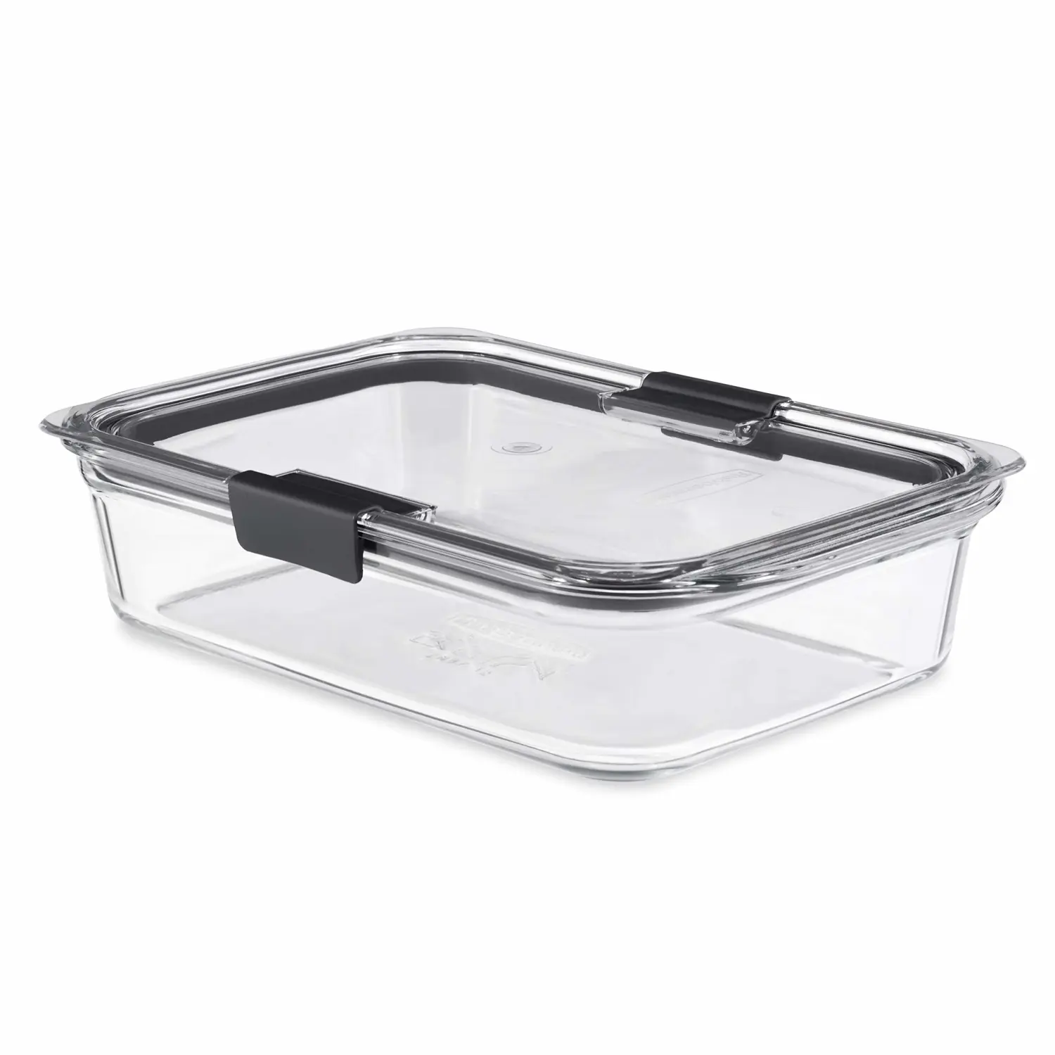 Rubbermaid Brilliance Glass Storage 8-Cup Food Container with Lid (2 Pieces Total), 1-Pack, Clear