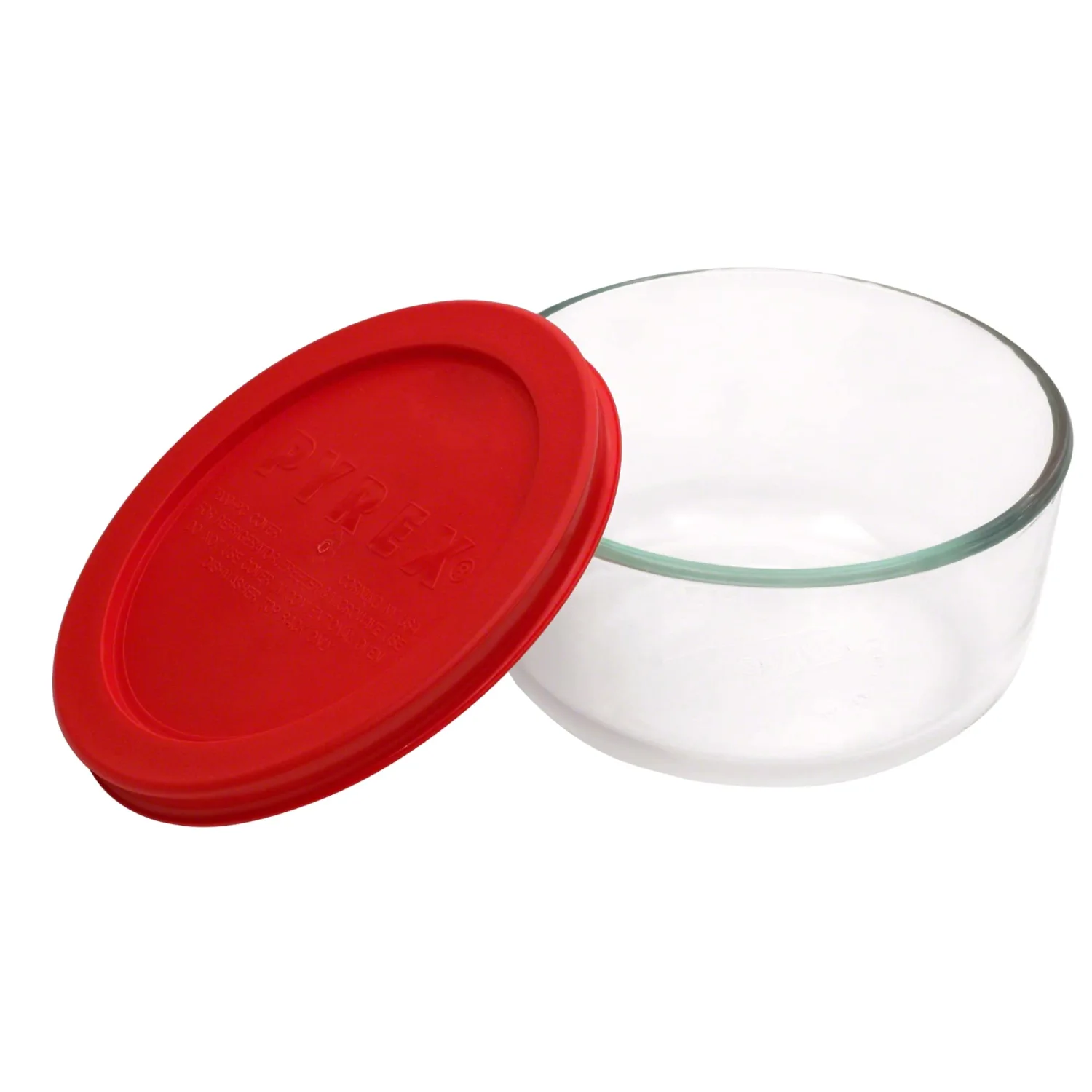 Pyrex Simply Store 2-Cup Single Glass Food Storage Container with Lid, Non-Pourous Round Meal Prep Container, BPA-Free , Dishwasher, Microwave, Oven and Freezer Safe