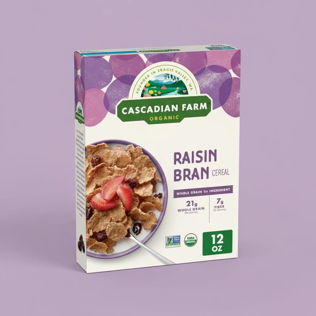 Cascadian Farm Organic Raisin Bran Cereal, 12 oz