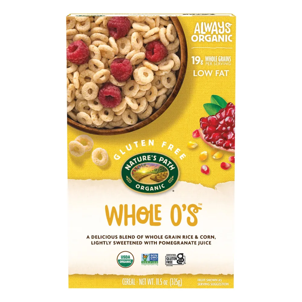 Nature's Path Organic Gluten Free Whole O's Cereal, 11.5 Ounce, Non-GMO, 19g Whole Grains, Low Fat