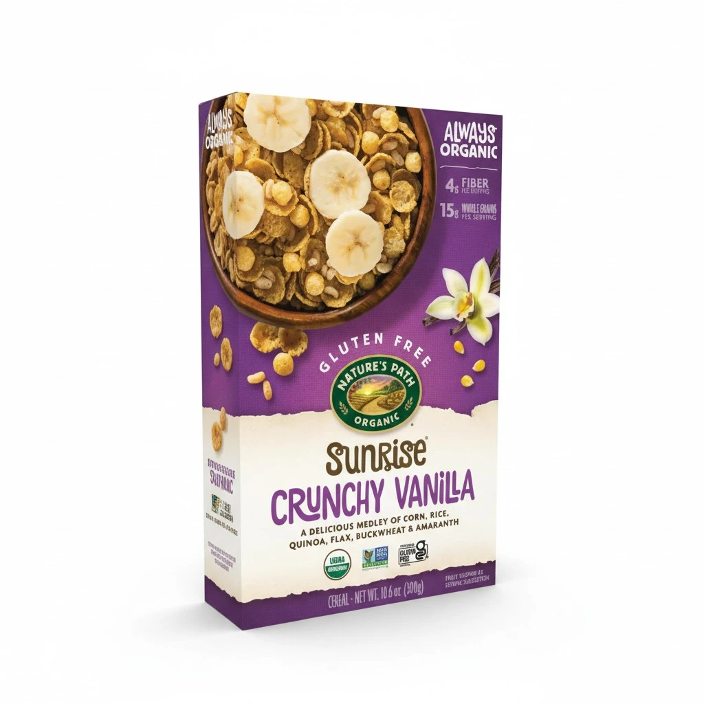 Nature's Path, Organic Gluten-Free Crunchy Vanilla Cereal, 10.6 Oz