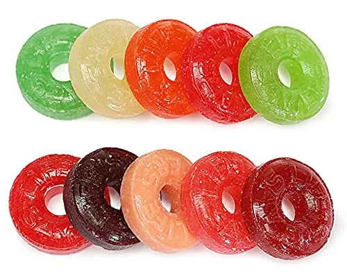 LifeSavers Hard Candy, Assorted, Wrapped, Bulk, 2 Lbs, 10 FLAVOR MEGA ASSORTMENT! Watermelon, Pineapple, Cherry, Apple, Mango, Fruit Punch, Strawberry, Raspberry, Grape & Tangerine! Great For Home and Office Candy Bowls!