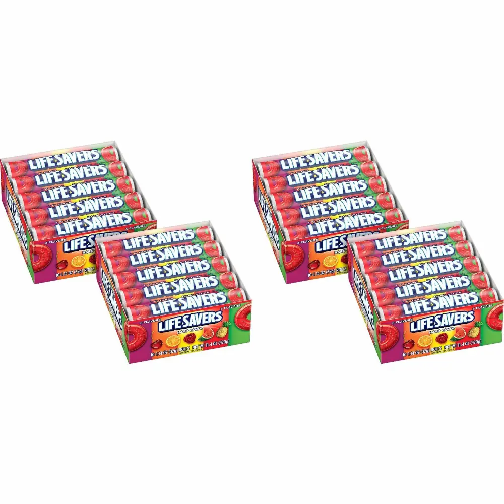 LIFE SAVERS 5 Flavors Hard Candy Rolls, 1.14 Ounce (Pack of 20), SET OF 2