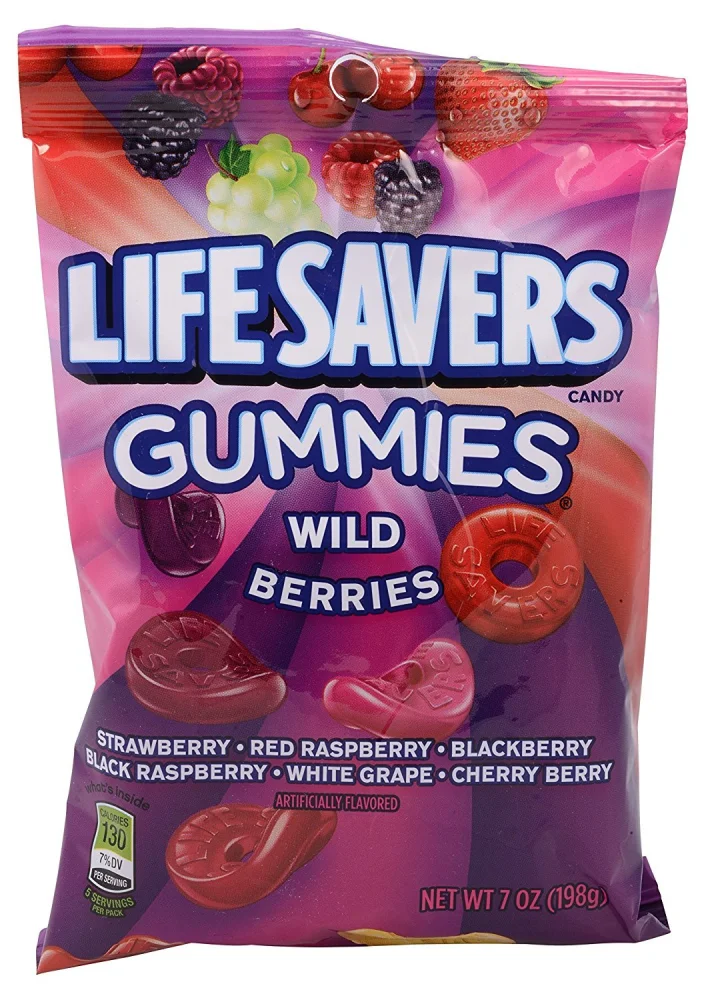 Life Savers, Gummies, Wild Berries, 7oz Bag (Pack of 6)