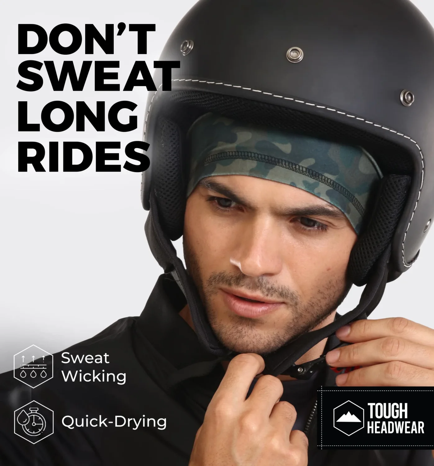 Tough Headwear Cooling Skull Cap Helmet Liner for Men - Motorcycle Skull Cap - Hard Hat Liner - Cycling Skull Cap for Women