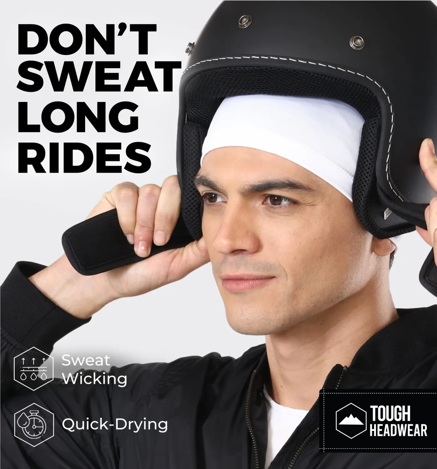 Tough Headwear Cooling Skull Cap Helmet Liner for Men - Motorcycle Skull Cap - Hard Hat Liner - Cycling Skull Cap for Women