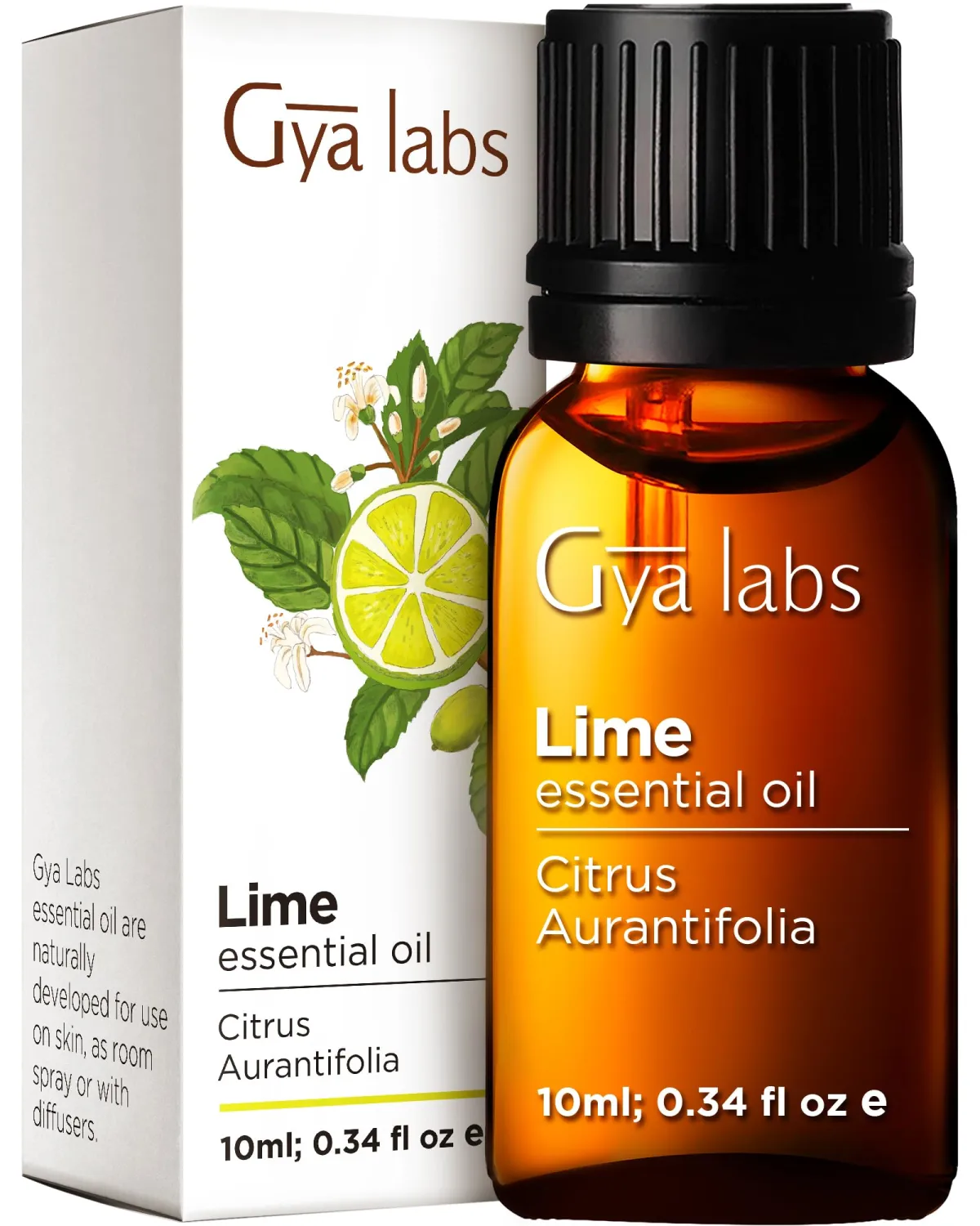 Gya Labs Lime Essential Oil - 100% Natural Lime Oil for Diffuser & Candles (0.34 fl oz)
