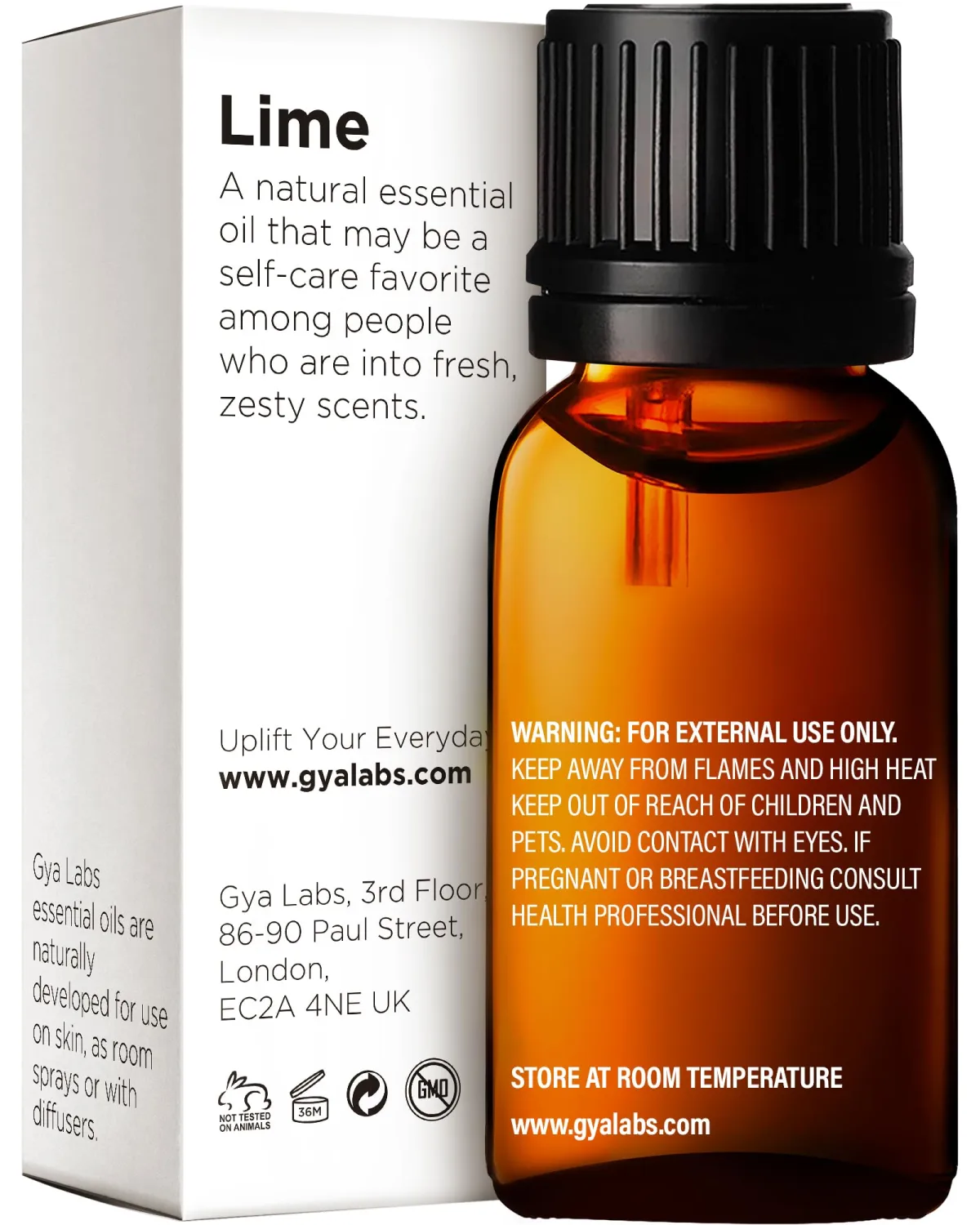 Gya Labs Lime Essential Oil - 100% Natural Lime Oil for Diffuser & Candles (0.34 fl oz)