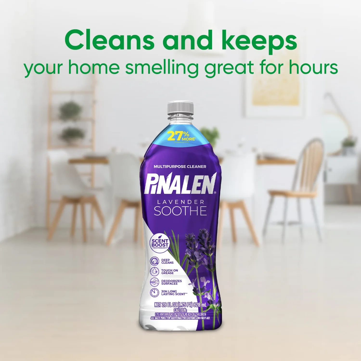 PINALEN Max Aromas Lavender Soothe Multipurpose Cleaner, Kitchen, Floor, Bathroom and Surface Cleaning Product for Home, 28 fl.oz.