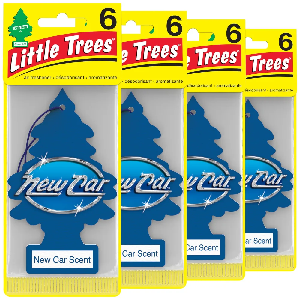 LITTLE TREES Air Fresheners Car Air Freshener. Hanging Tree Provides Long Lasting Scent for Auto or Home. New Car Scent, 24 Air Fresheners