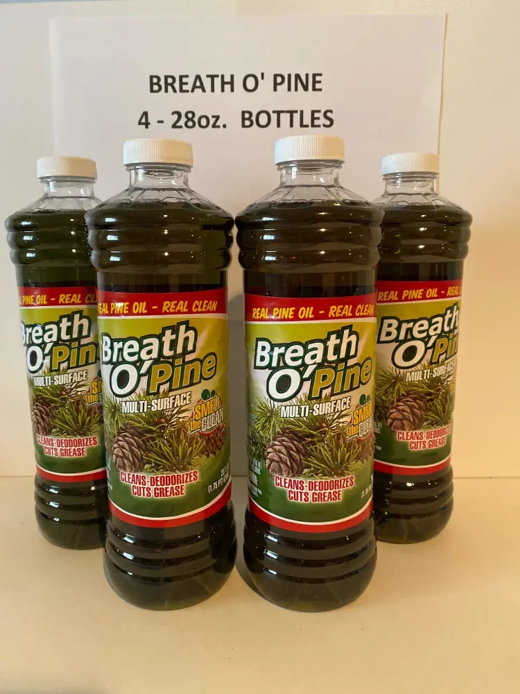 Breath O' Pine Cleaner with Real Pine Oil (4 Bottles)