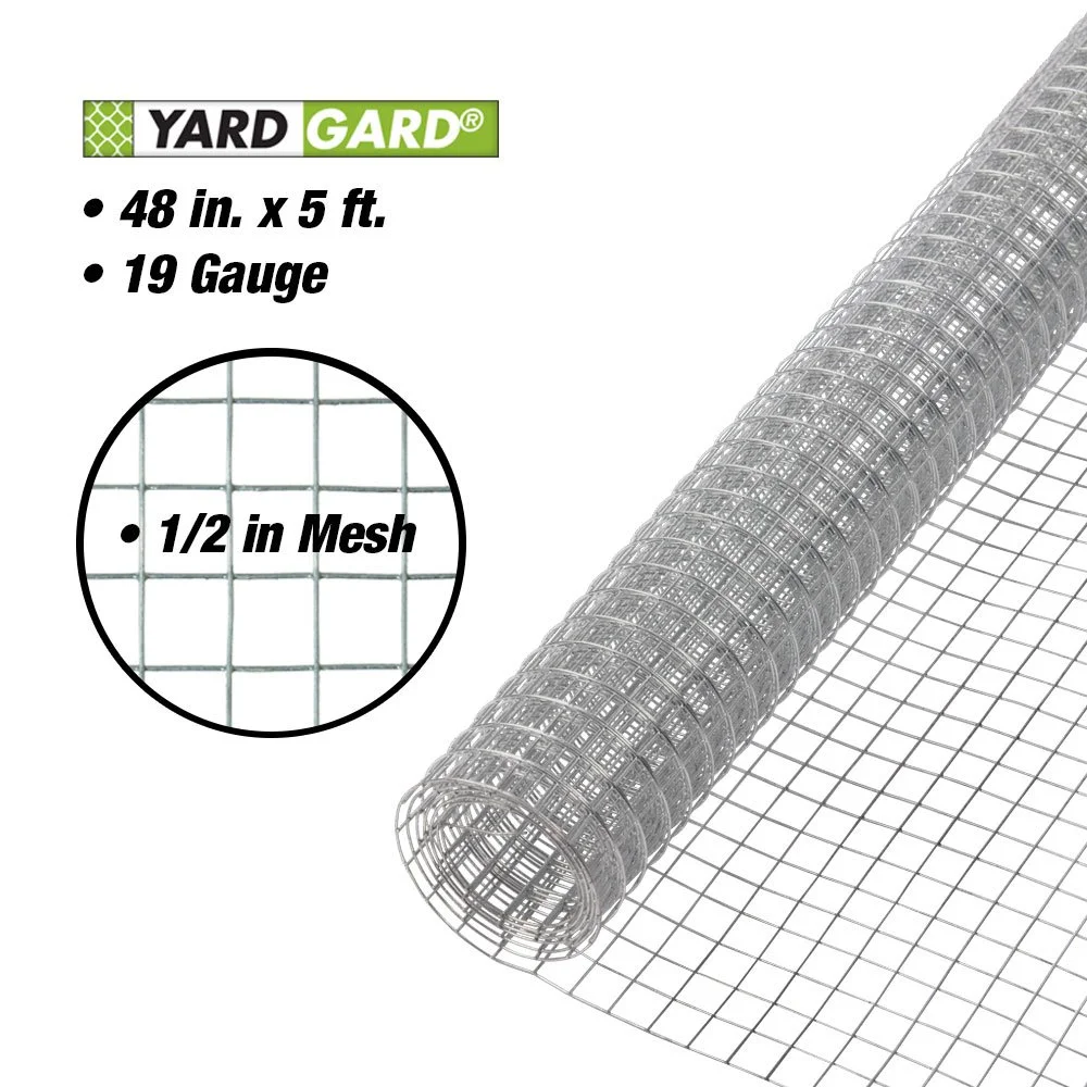 YARDGARD 308223B Fence, 19 Gauge/4' x 5', Color - Galvanized