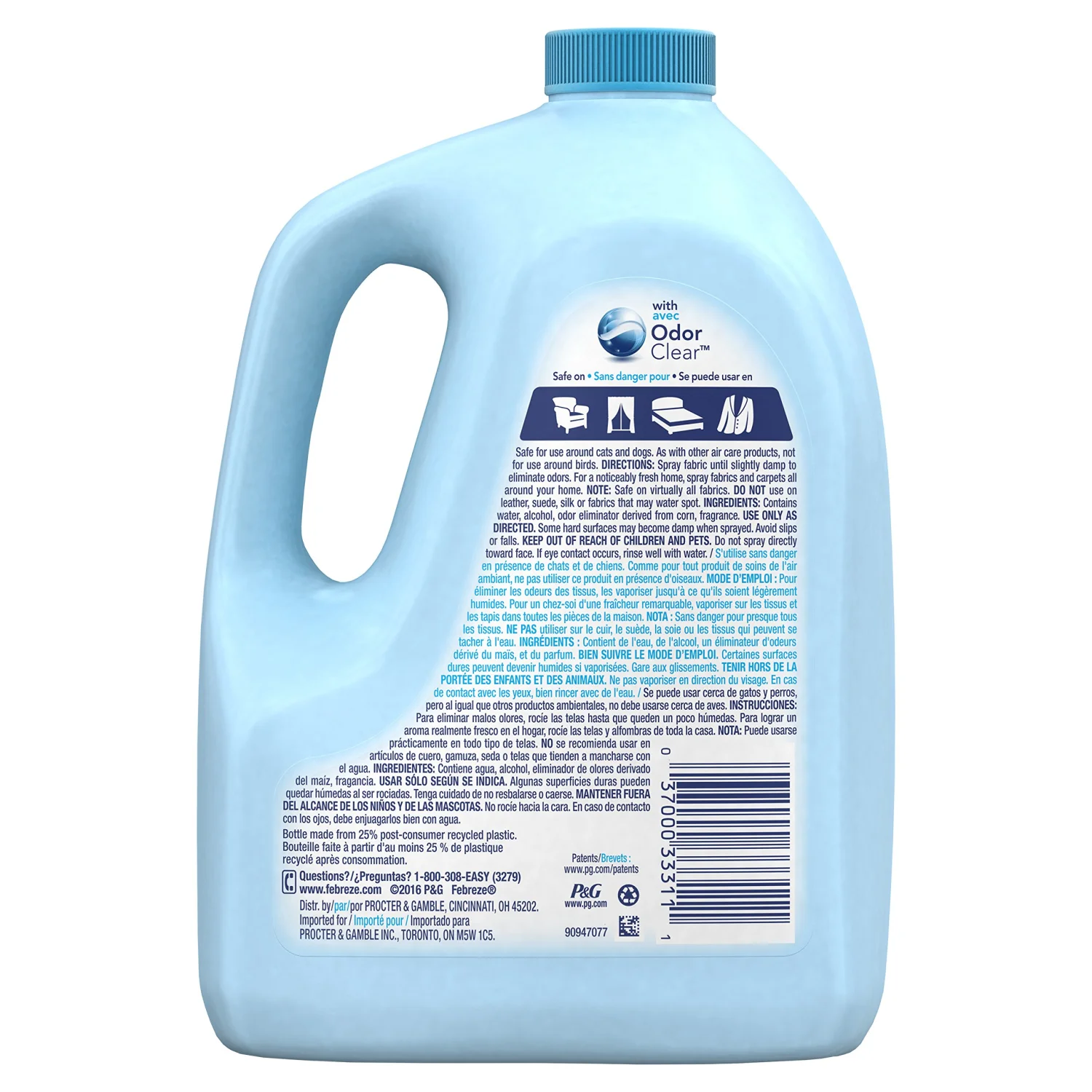 Febreze Air Freshener, Extra Strength Fabric Refresher Refill Air Freshener, Original Scent, 67.6oz