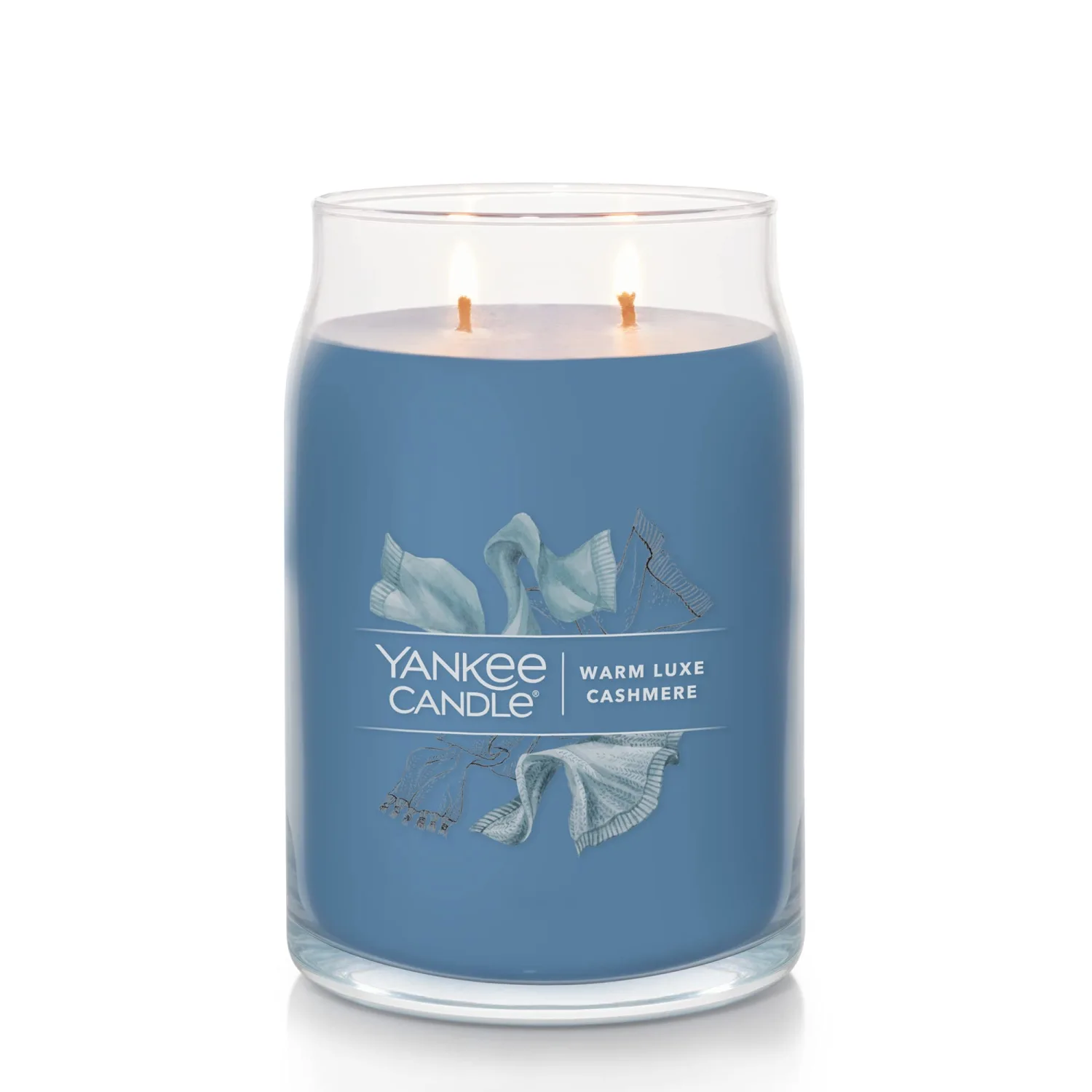 Yankee Candle Warm Luxe Cashmere Scented, Signature 20oz Large Jar 2-Wick Candle, Over 60 Hours of Burn Time