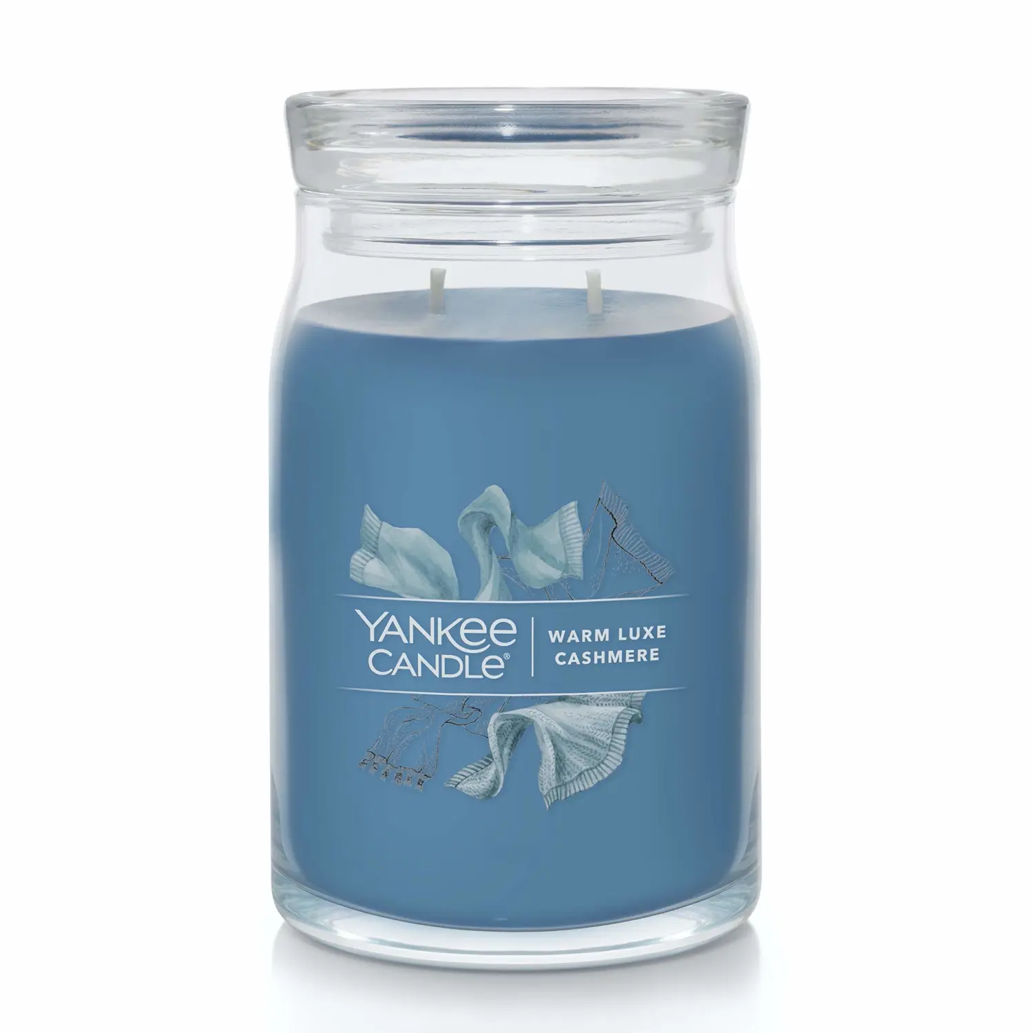 Yankee Candle Warm Luxe Cashmere Scented, Signature 20oz Large Jar 2-Wick Candle, Over 60 Hours of Burn Time