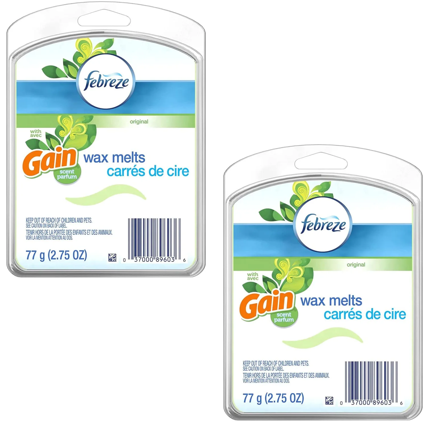 Febreze WAX MELTS Air Freshener with Gain Original (1 Count, 2.75 oz) ( pack of 2)