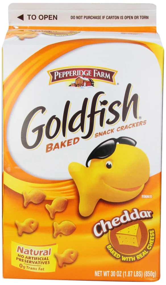 Pepperidge Farm Goldfish, Cheddar, 30 Ounce (Pack of 3)