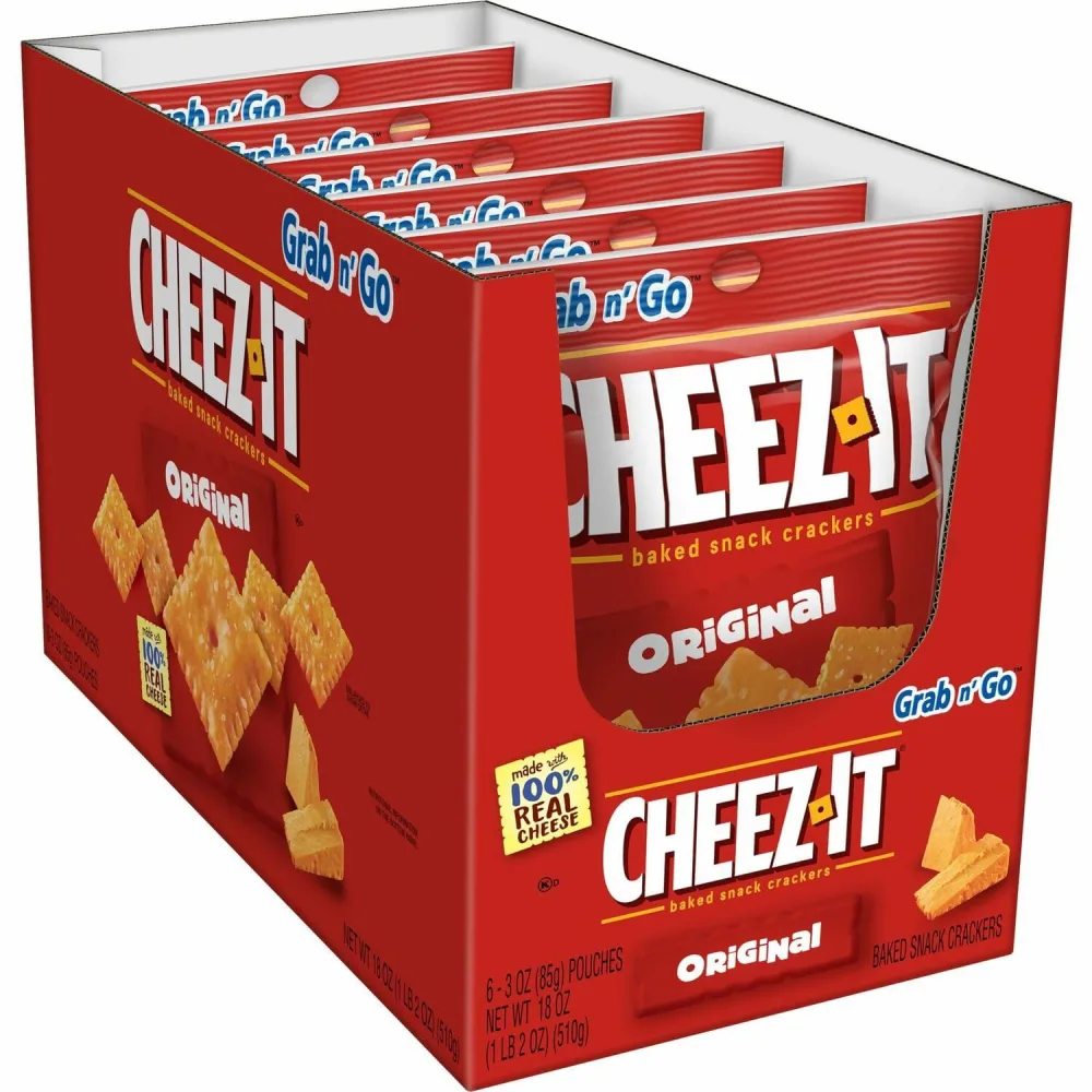 Kellogg NA Co. 19133 Cheez-It Snack Crackers, 3 oz., 6/BX, Original