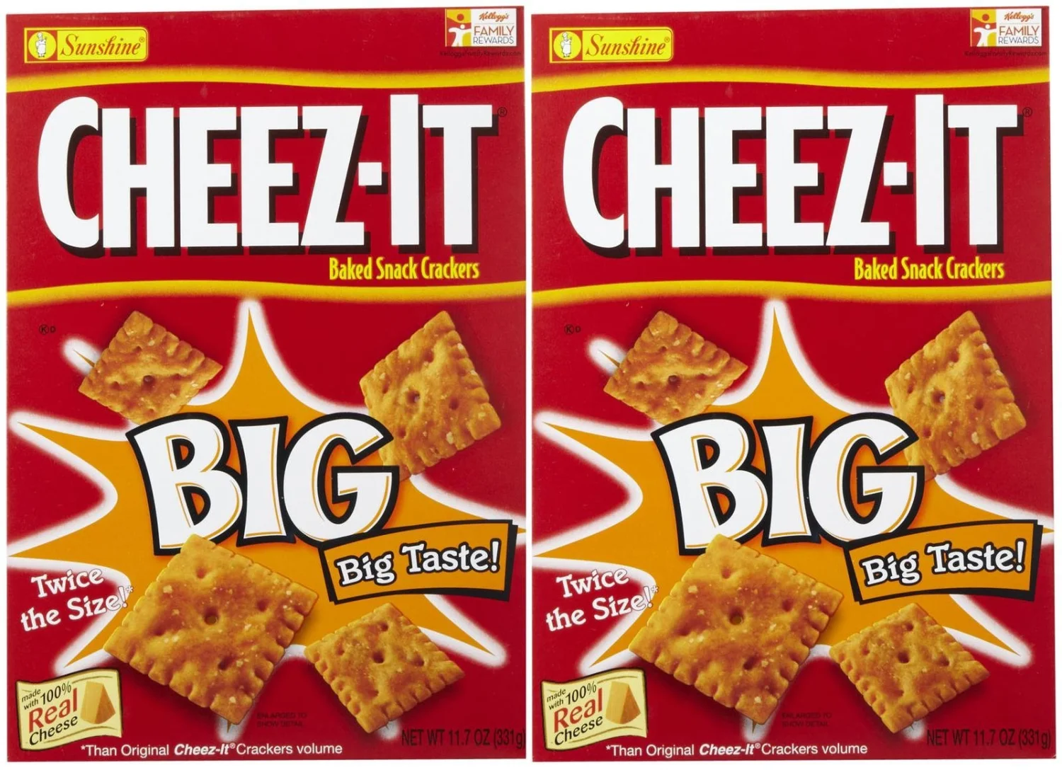 Cheez-It Baked Snack Crackers - Big Original - 11.7 oz - 2 Pack