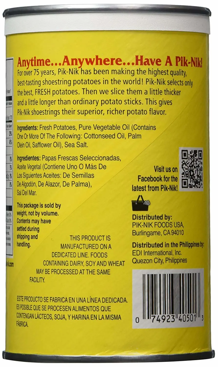 Pik-Nik Original Shoestring Potatoes, 1.75 oz (Pack of 3)