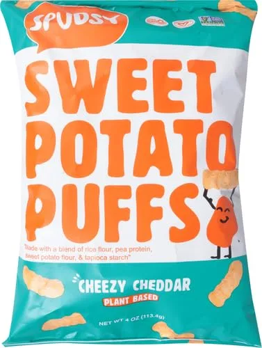 Spudsy Cheesy Cheddar Sweet Potato Puffs, 4 Oz