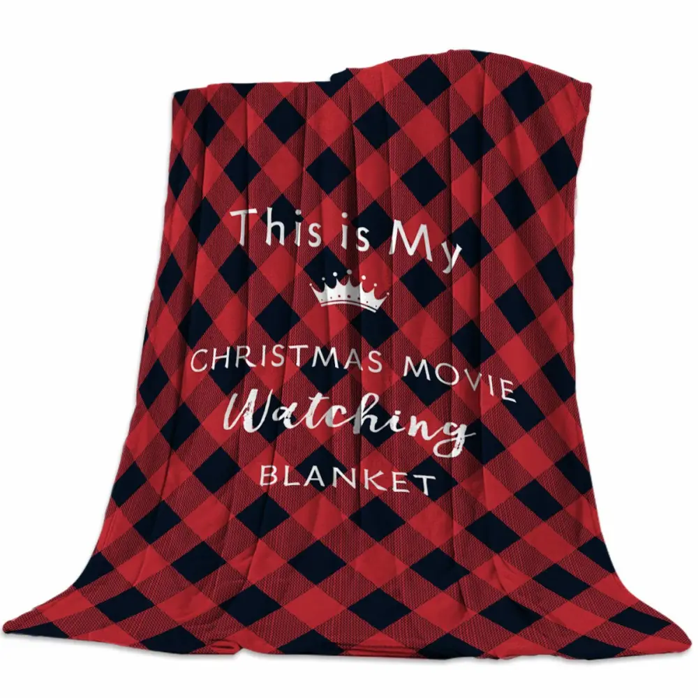 Fleece Blanket Throw Lightweight Super Soft Cozy Luxury Microfiber All Season Bed Blanket - This is My Christmas Movie Watching Blanket (50 x 60 Inches)