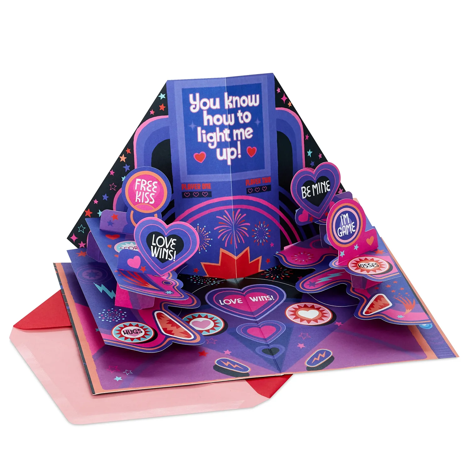Hallmark Pop Up Valentines Day Card for Husband, Wife, Boyfriend, Girlfriend (Pinball Machine)