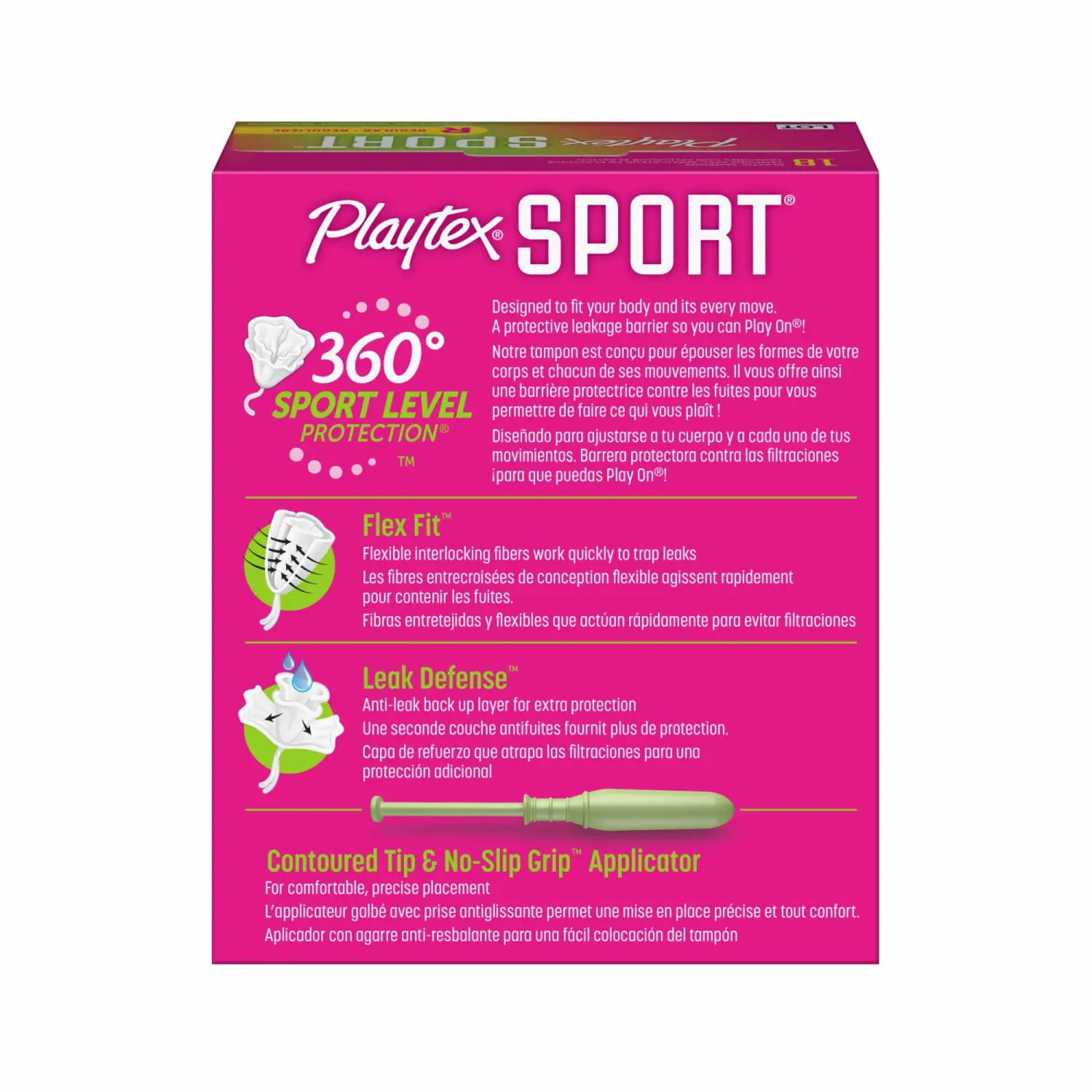 Sport Tampons, Regular Absorbency, Fragrance-Free - 18ct