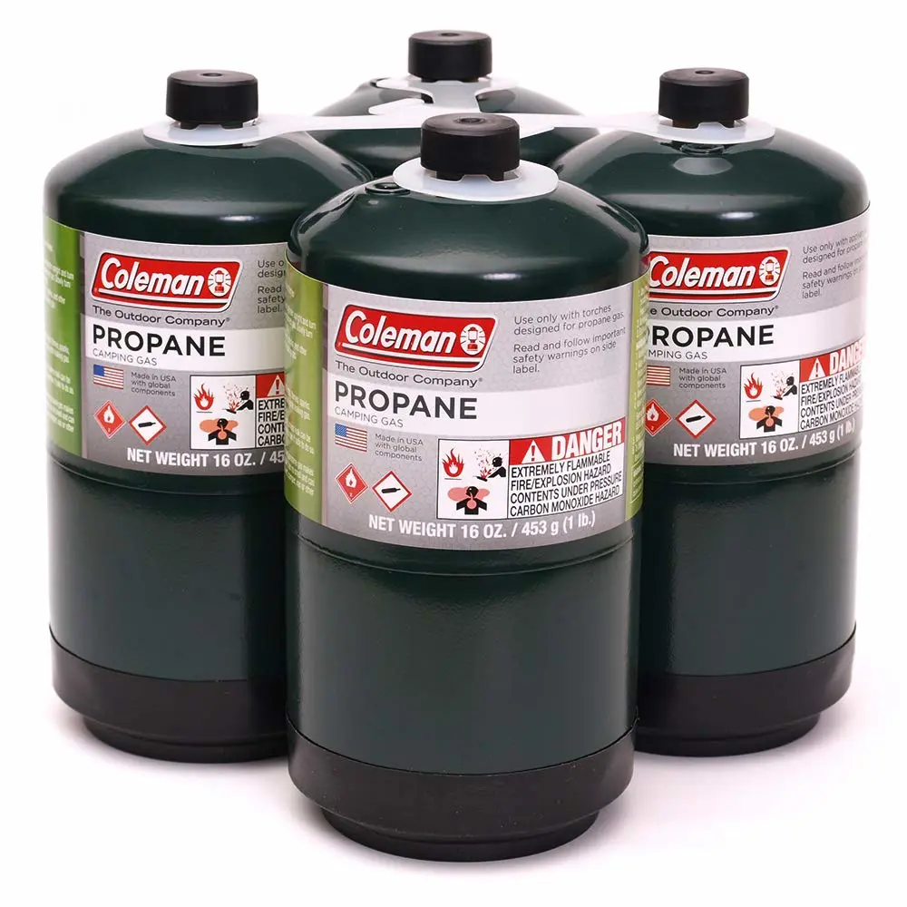 16 oz, Propane Camping Cylinde 4-Pack