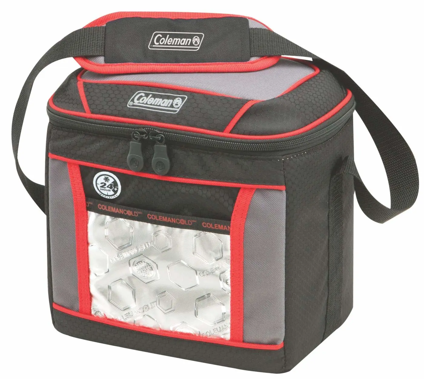 Coleman Soft Cooler Bag | Keeps Ice Up to 24 Hours | Insulated Lunch Cooler with Adjustable Shoulder Straps | Great for Picnics, BBQs, Camping, Tailgating & Outdoor Activities