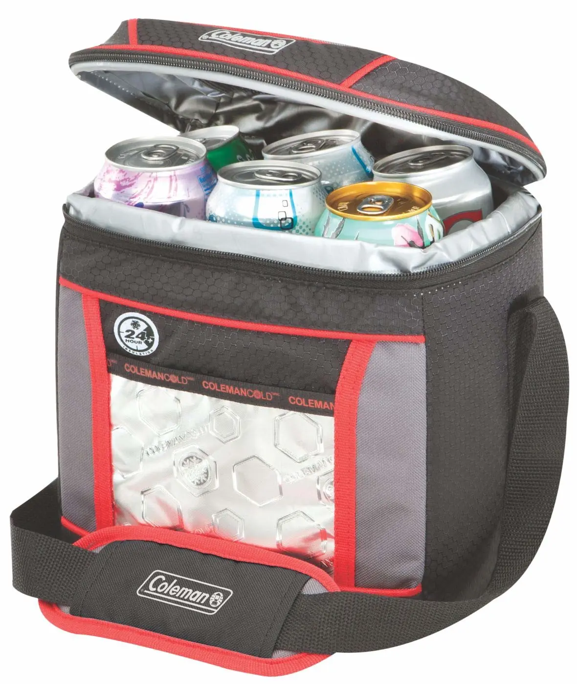 Coleman Soft Cooler Bag | Keeps Ice Up to 24 Hours | Insulated Lunch Cooler with Adjustable Shoulder Straps | Great for Picnics, BBQs, Camping, Tailgating & Outdoor Activities