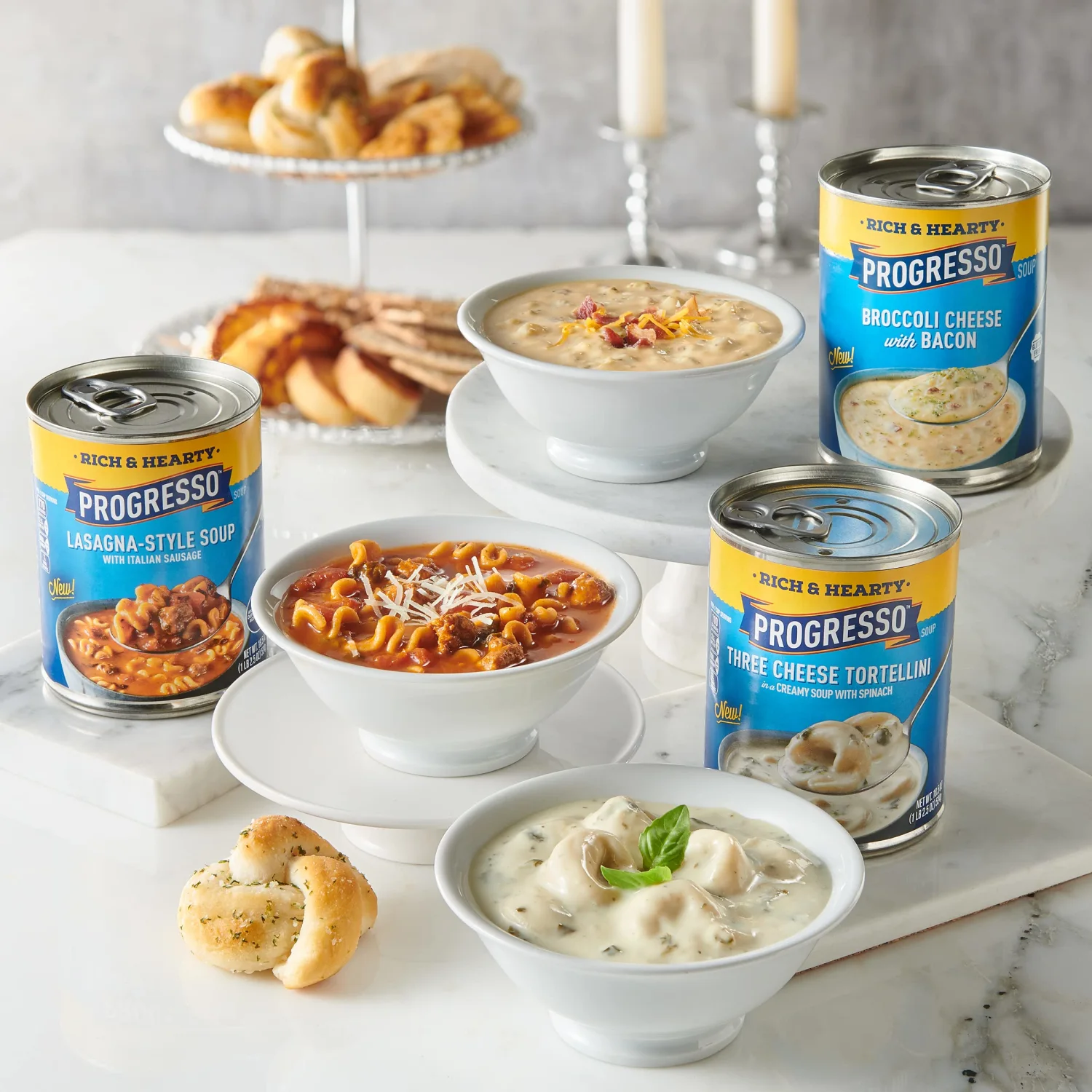 Progresso Rich & Hearty, Three Cheese Tortellini Soup, 18.5 oz