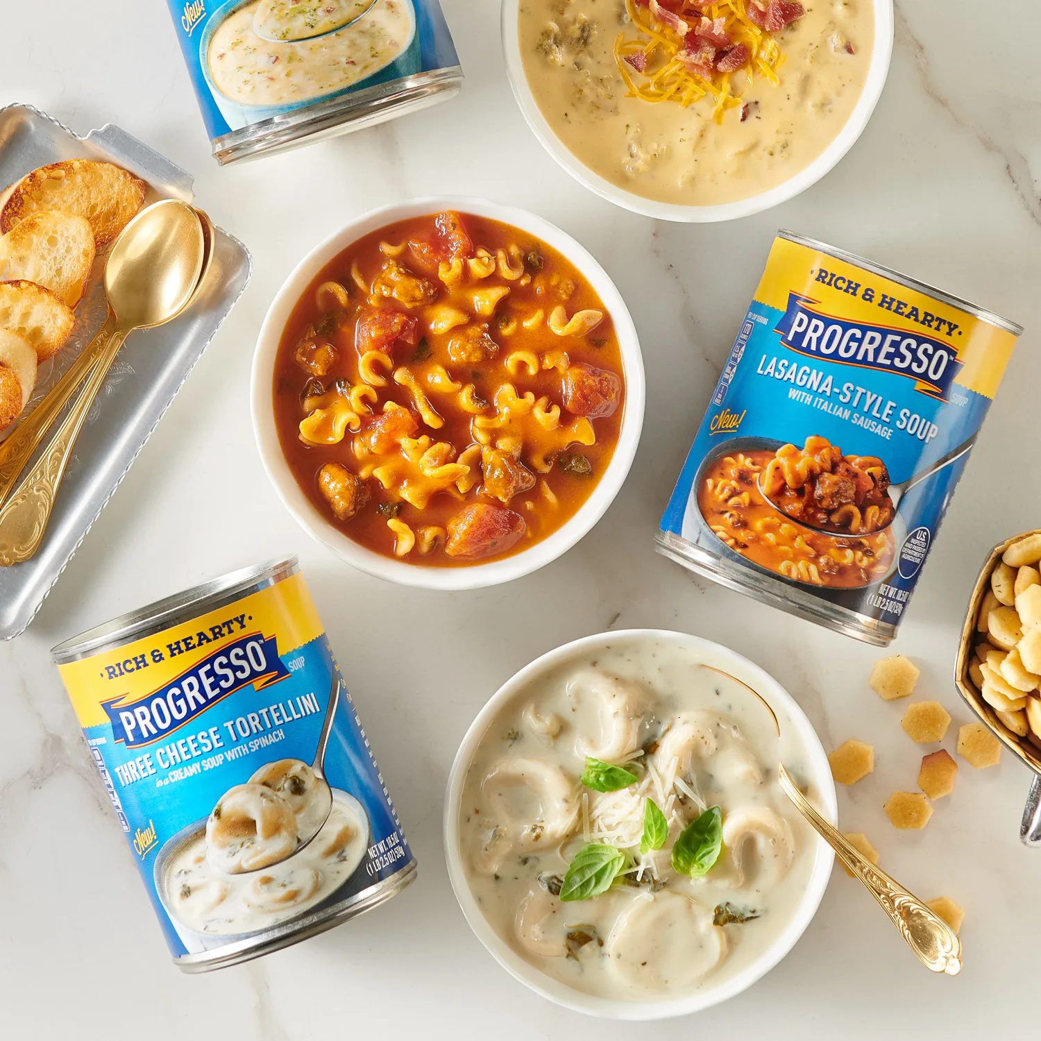 Progresso Rich & Hearty, Three Cheese Tortellini Soup, 18.5 oz