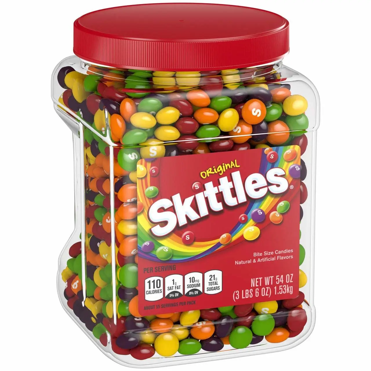 Product of Skittles Original Fruity Candy Jar, 54 oz.