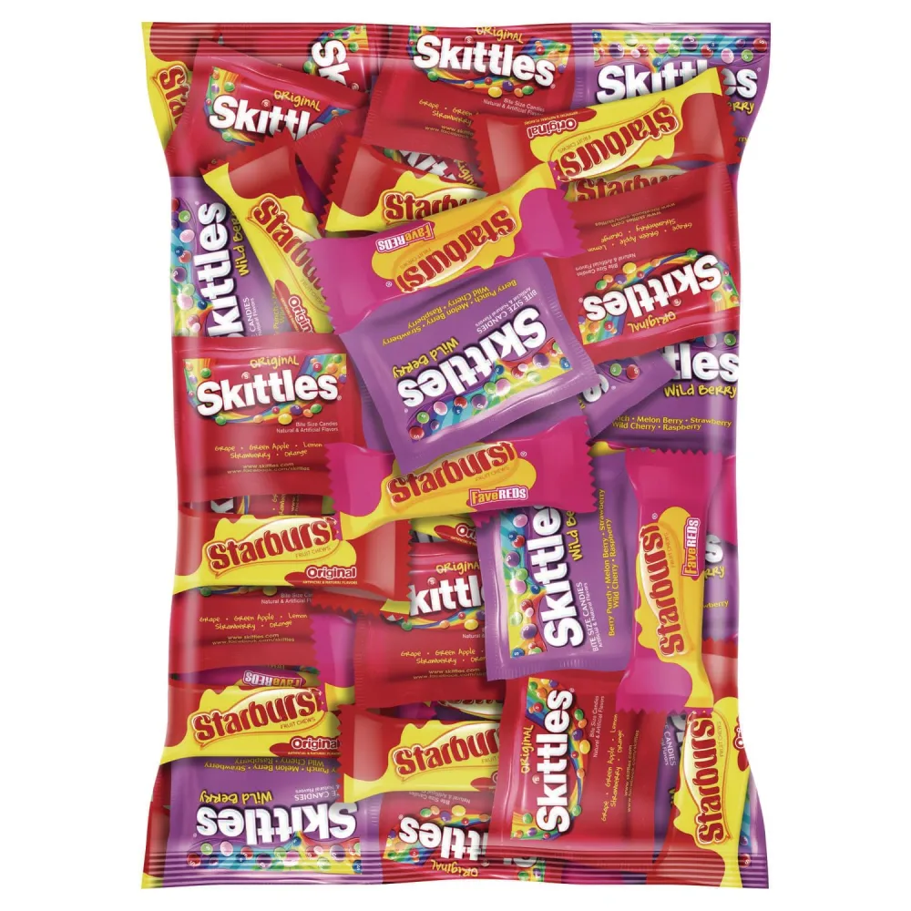 Skittles And Starburst Bite 250 Piece Candies Variety, 104.4 Ounce