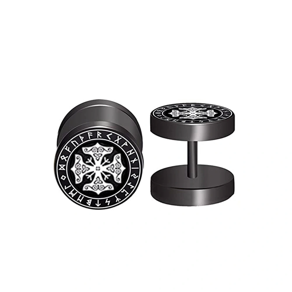 Round Ear Ornaments Titanium Steel Barbell Men's Viking