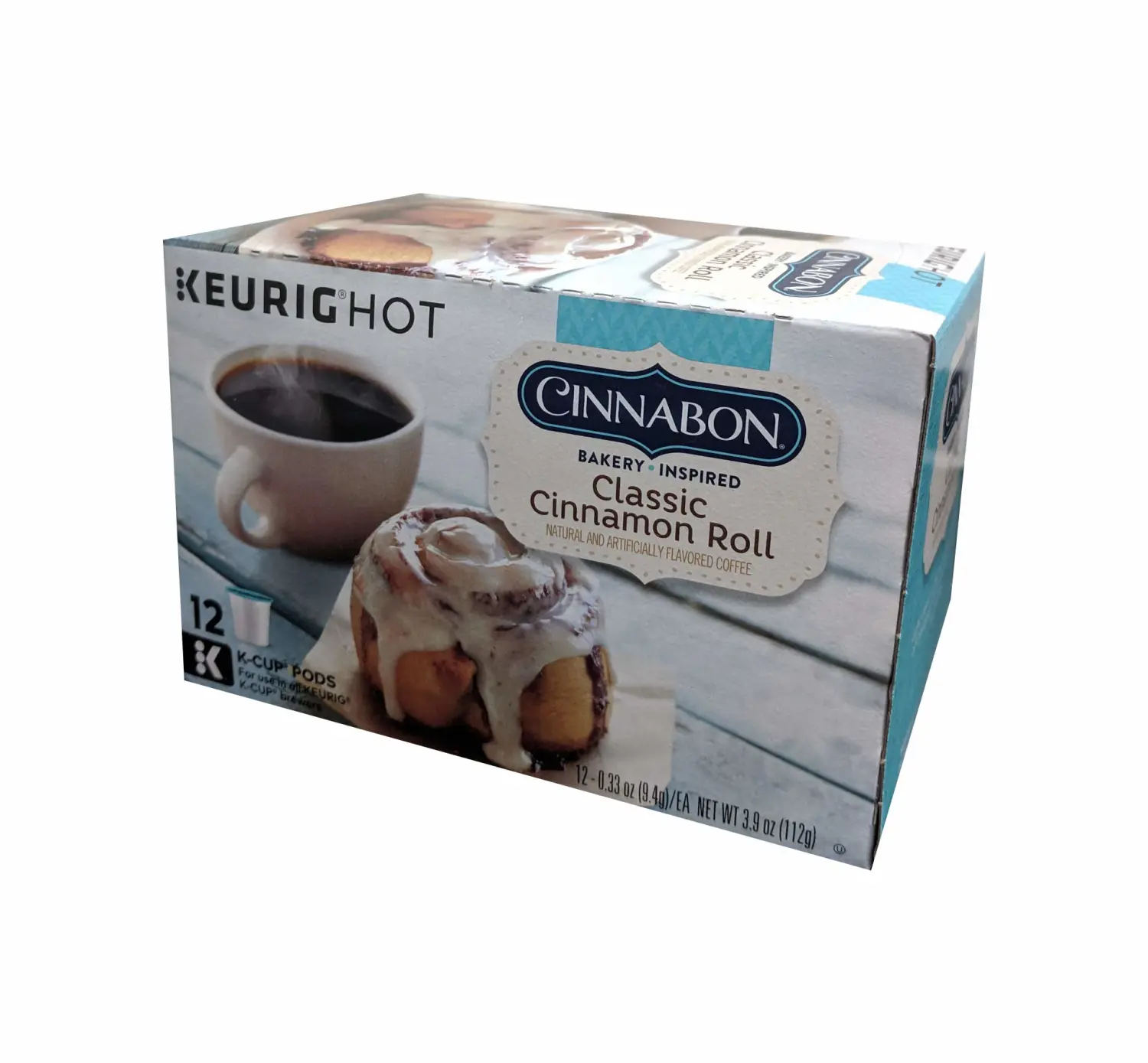 Cinnabon Classic Cinnamon Roll Keurig Single-Serve K-Cup Pods, Light Roast Coffee, 12 Count (Pack of 1)