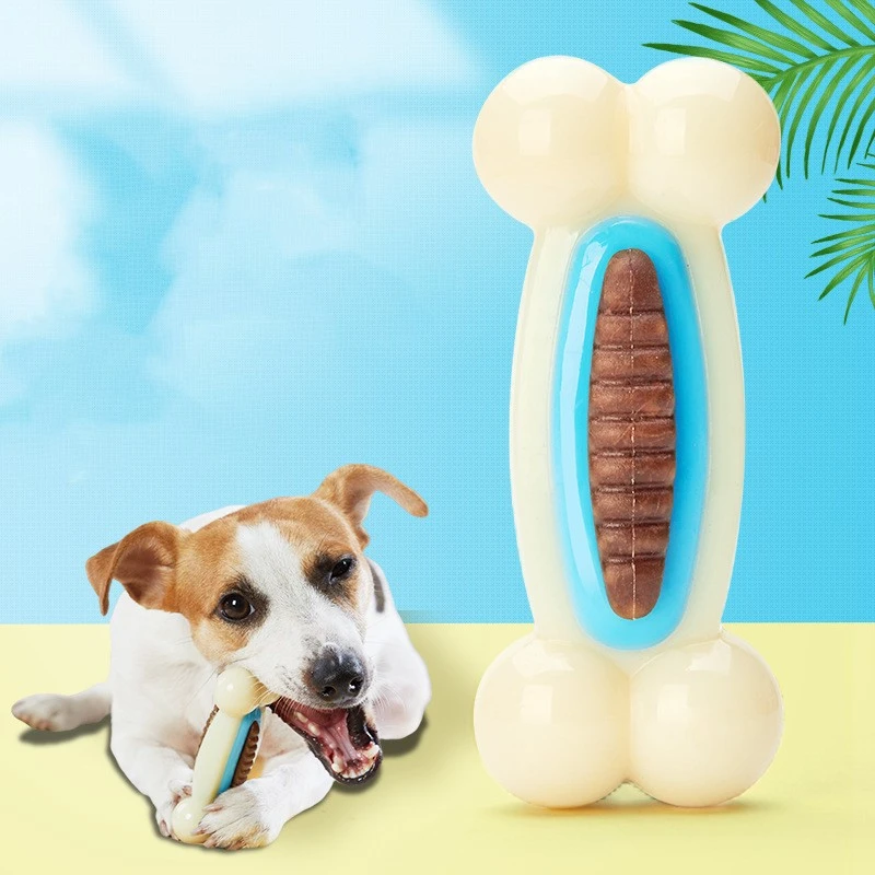 Pet Toy Nylon Card Bone Eater Eat Play Two-in-one Educational Toys