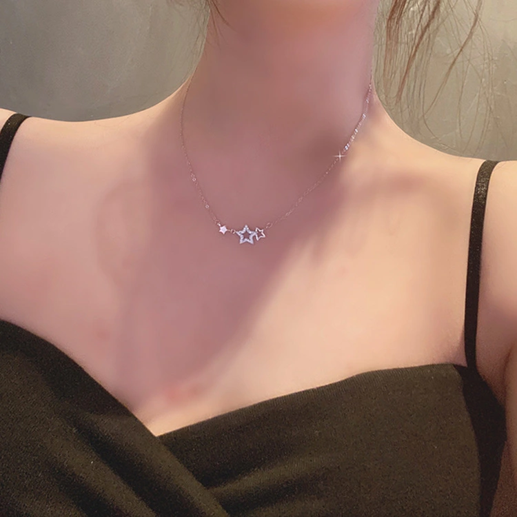 Star Necklace Light Luxury Small Design Sense Collar Chain Versatile Exquisite Small Pendant