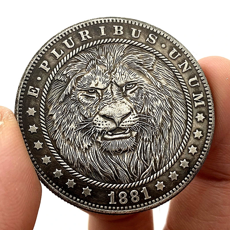 Lion Brass Old Silver Medal